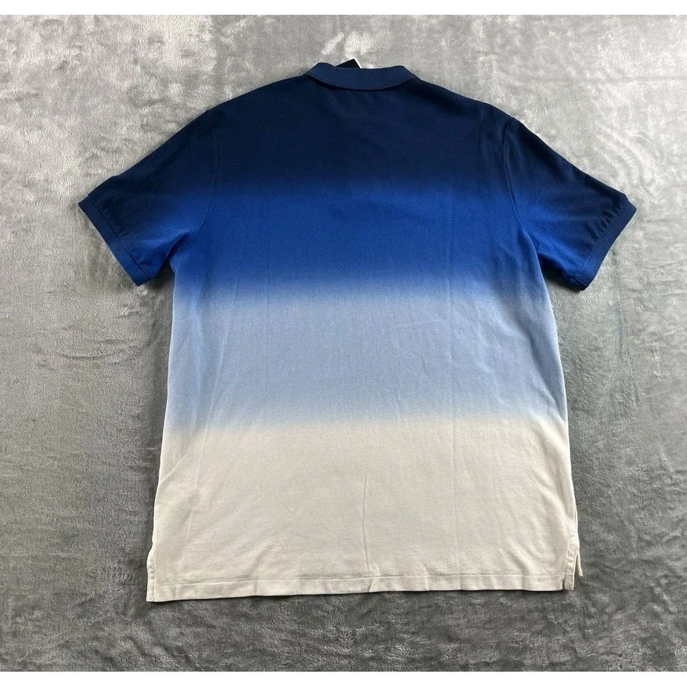 Polo Ralph Lauren Polo Shirt Men Large Ombre Gradient Knit Short Sleeve Classic